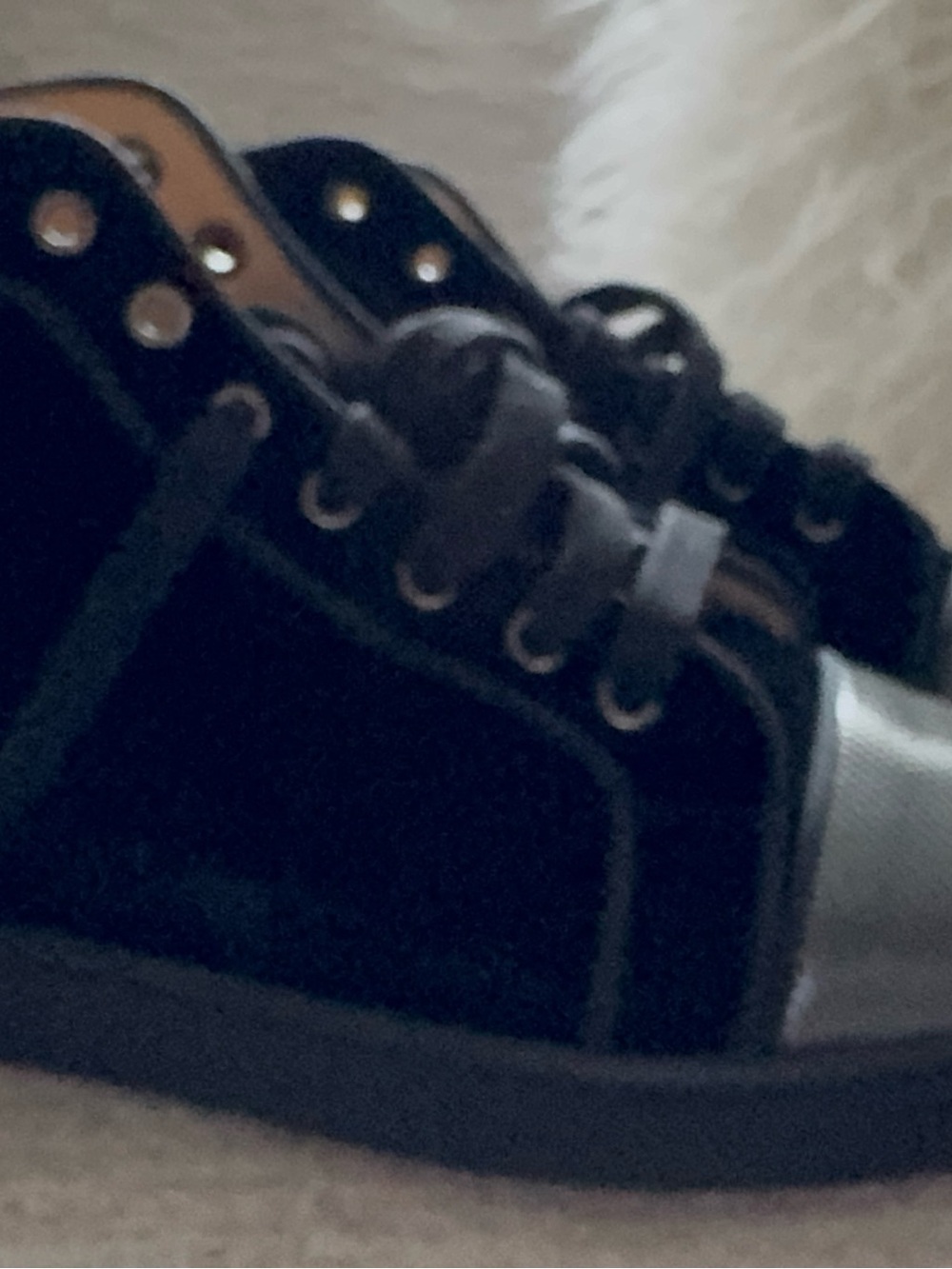 Christian Louboutin Black Sneaker with Beige Interior
